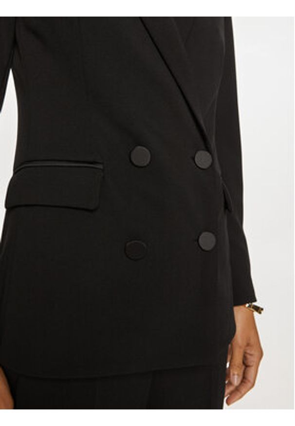 ViCOLO Marynarka TS0094 Czarny Regular Fit. Kolor: czarny. Materiał: syntetyk