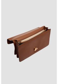 Pinko - PINKO Brązowa skórzana damska torebka listonoszka Love One Classic ST.. Kolor: brązowy. Materiał: skórzane. Styl: elegancki, casual #6