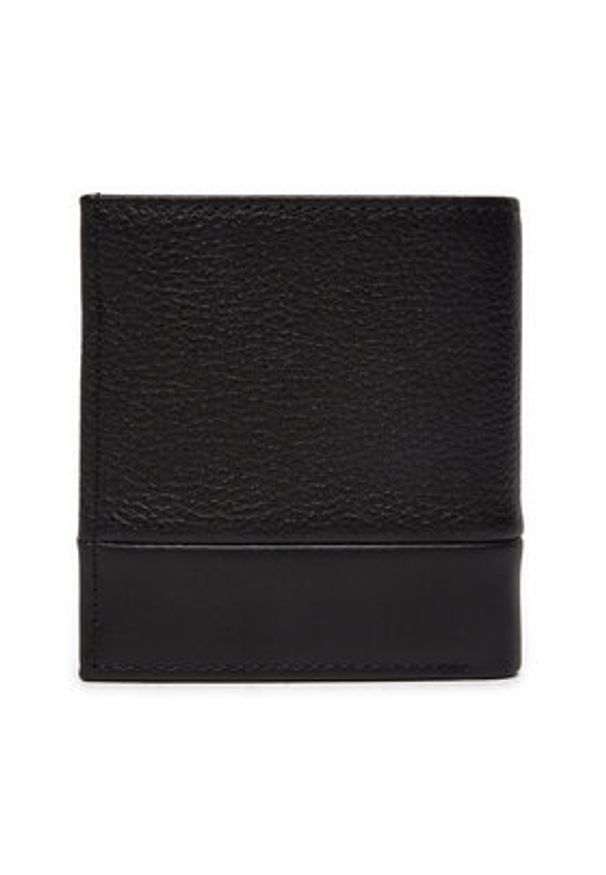 Calvin Klein Portfel męski K50K512502 Czarny. Kolor: czarny. Materiał: skóra