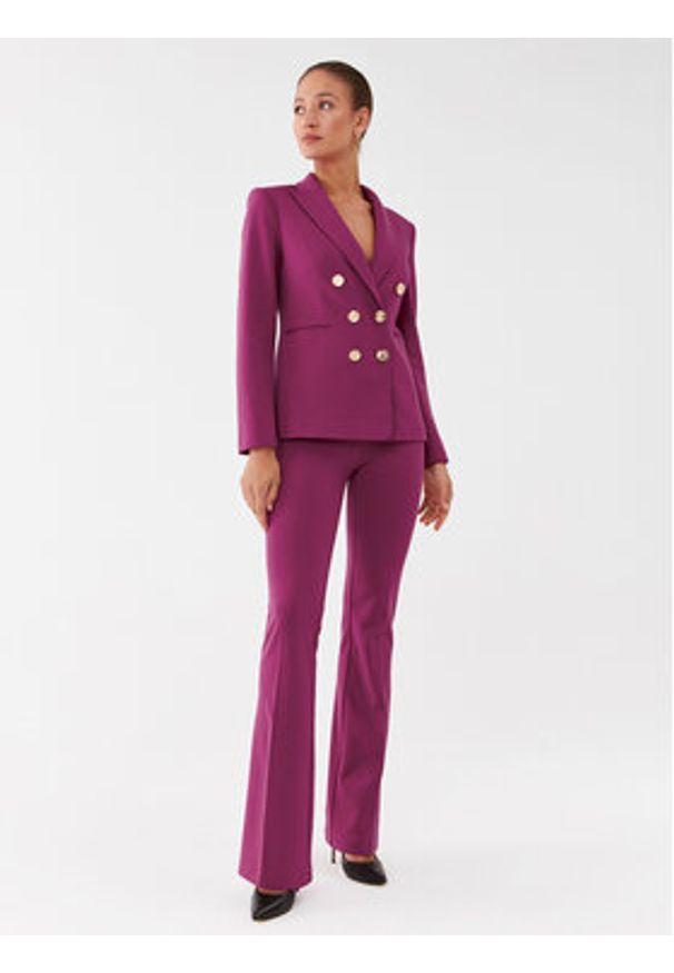 Pinko Marynarka 100256 A15O Fioletowy Regular Fit. Kolor: fioletowy. Materiał: wiskoza