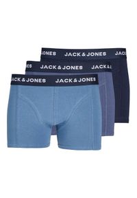 Jack & Jones - Jack&Jones Komplet 3 par bokserek Alaska 12251471 Niebieski. Kolor: niebieski. Materiał: wiskoza