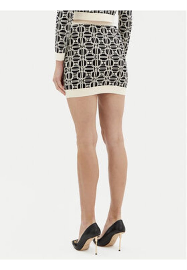 Elisabetta Franchi Spódnica mini GK-04B-47E2-V260 Czarny Slim Fit. Kolor: czarny. Materiał: syntetyk