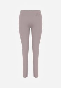 Renee - Jasnoszare Legginsy Basic z Modelującą Wstawką w Pasie Liacan. Okazja: na co dzień. Kolor: szary. Długość: krótkie. Styl: casual #6