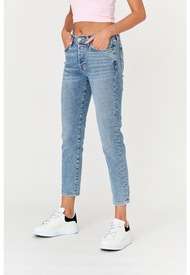 7 FOR ALL MANKIND Niebieskie damskie jeansy JOSEFINA LUXE VINTAGE SELFMADE, Rozmiar 26. Kolor: niebieski. Styl: vintage