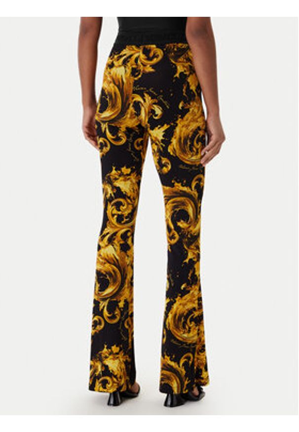 Versace Jeans Couture Legginsy 80HAC107 JS533 Czarny Flare Fit. Kolor: czarny. Materiał: wiskoza