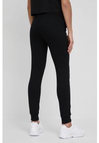 Armani Exchange spodnie dresowe 3LYP94.YJE5Z damskie kolor czarny gładkie. Kolor: czarny. Materiał: dresówka. Wzór: gładki #2