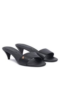 TOMMY HILFIGER - Tommy Hilfiger Klapki Th Mid Mule FW0FW09508 Czarny. Kolor: czarny. Materiał: skóra #4