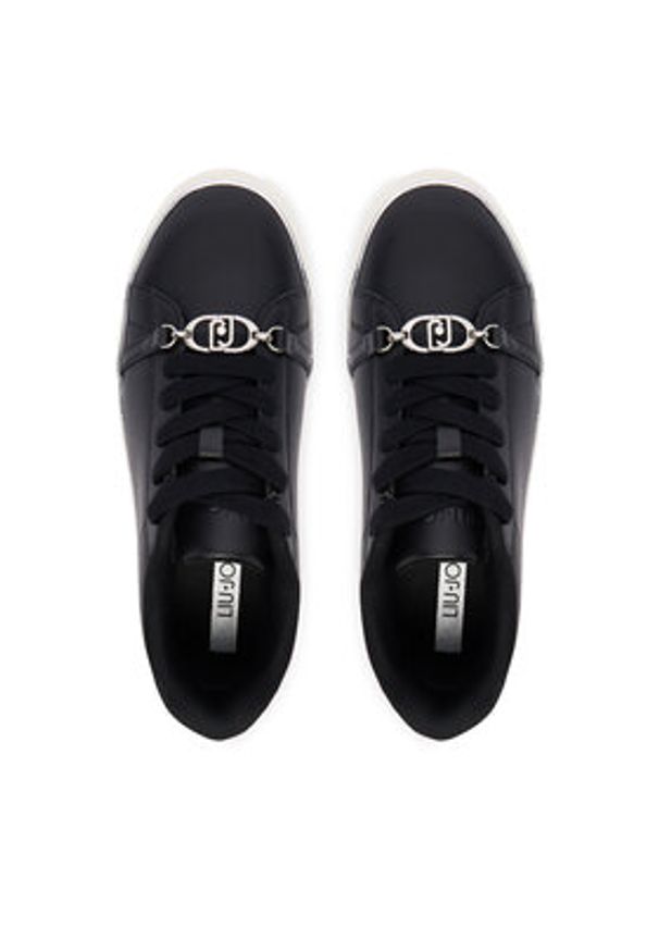 Liu Jo Sneakersy Kiki 01 BF5063 EX323 Czarny. Kolor: czarny. Materiał: skóra