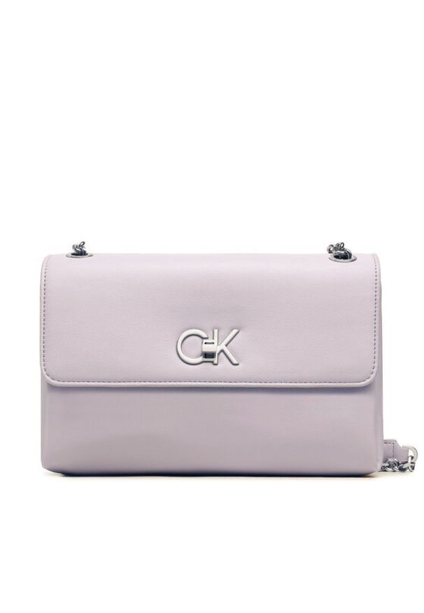 Calvin Klein Torebka Re-Lock Ew Conv Crossboody K60K610749 Fioletowy. Kolor: fioletowy. Materiał: skórzane