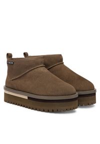 Tommy Jeans Śniegowce Tjw Flatform Snow Boot Suede EN0EN02841 Brązowy. Kolor: brązowy. Materiał: zamsz, skóra #4