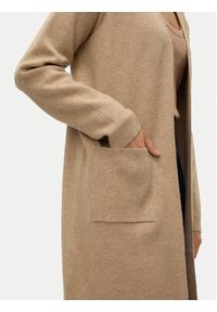 Vero Moda Kardigan Saba 10309316 Beżowy Regular Fit. Kolor: beżowy. Materiał: syntetyk #6