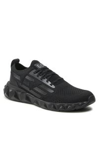Sneakersy EA7 Emporio Armani X8X048 XK242 M826 Triple Black/Silver. Kolor: czarny. Materiał: materiał #1