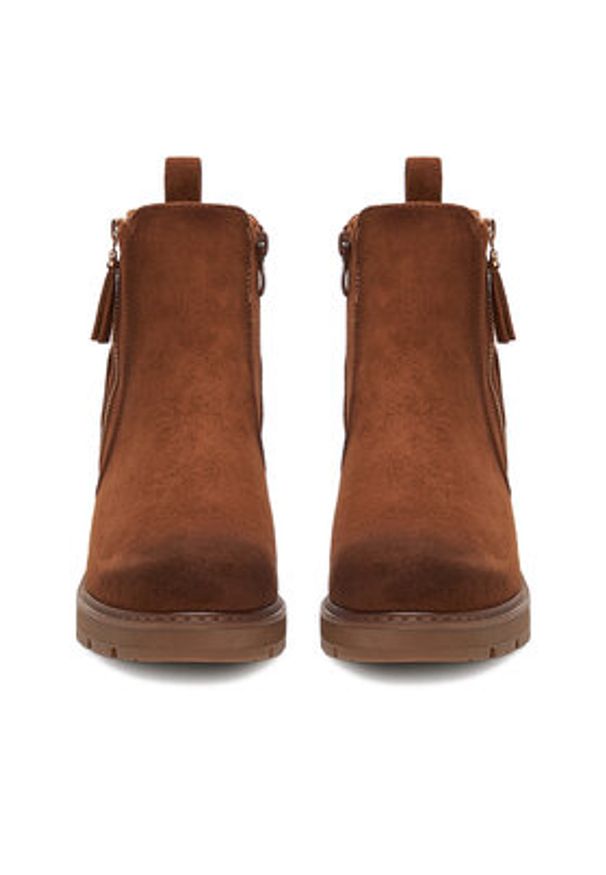 Clara Barson Botki CEO-HY58222-1 Brązowy. Kolor: brązowy. Materiał: materiał