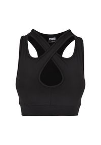 Biustonosz damski w poprzeczne kropki Urban Classics. Kolor: czarny. Wzór: kropki #1