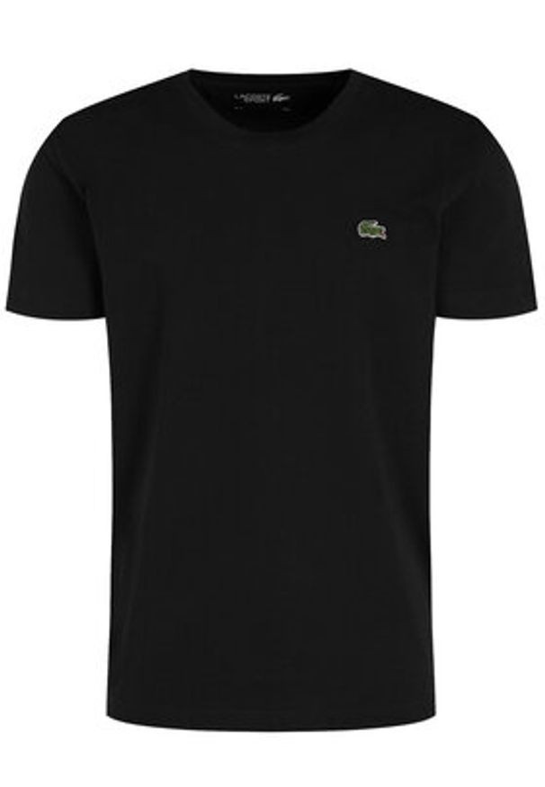 Lacoste T-Shirt TH7618 Czarny Regular Fit. Kolor: czarny. Materiał: bawełna, syntetyk