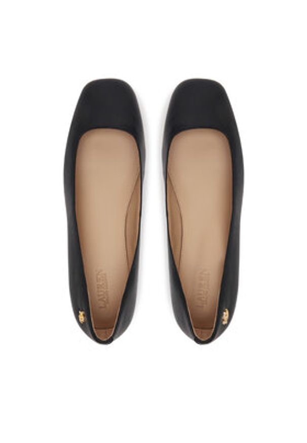 Lauren Ralph Lauren - LAUREN RALPH LAUREN Baleriny Emellie 802970534001 Czarny. Kolor: czarny. Materiał: skóra