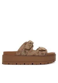 Guess Klapki FLJF2X FAL03 Beżowy. Kolor: beżowy. Materiał: materiał #1