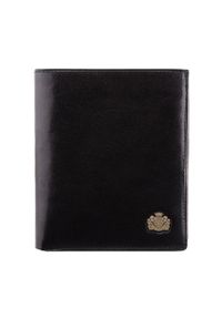 Wittchen - Męski portfel skórzany z podwójną kieszenią duży czarny. Kolor: czarny. Materiał: skóra