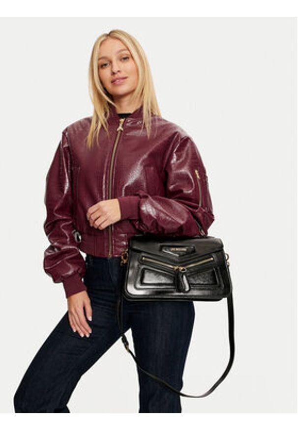 Love Moschino - LOVE MOSCHINO Torebka JC4355PP0LK1000A Czarny. Kolor: czarny. Materiał: skórzane