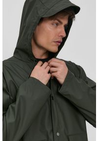 Rains - Kurtka przeciwdeszczowa 1826 Short Hooded Coat. Typ kołnierza: kaptur. Kolor: zielony #8