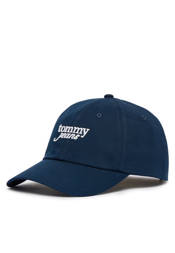 Czapka z daszkiem Tommy Jeans. Kolor: niebieski