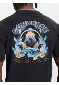 Converse T-Shirt Desert Sunset 10027713-A01 Czarny Regular Fit. Kolor: czarny. Materiał: bawełna