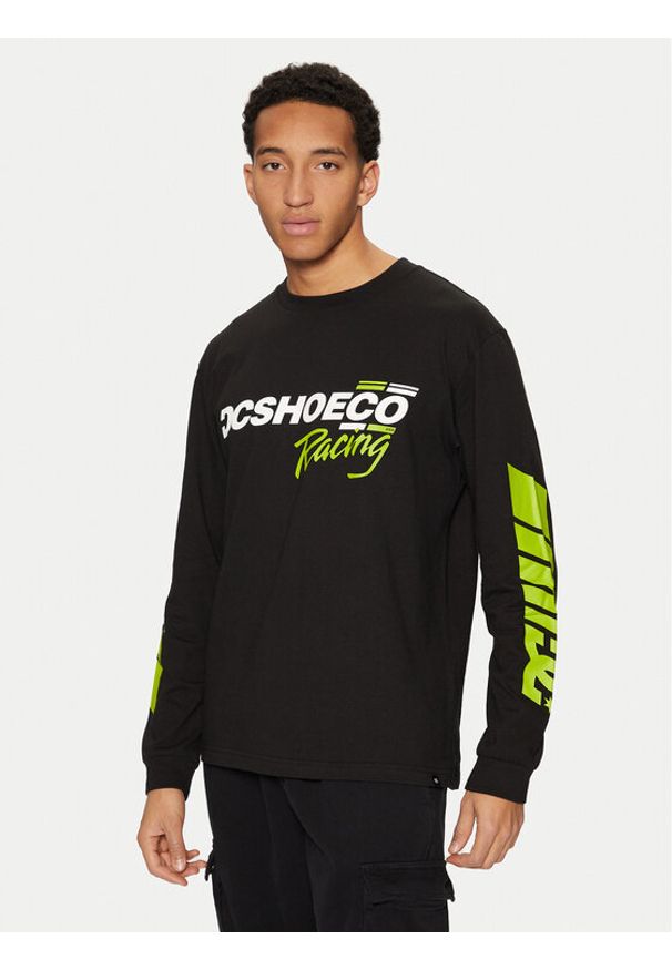 DC Shoes Longsleeve Shoe Co Racing ADYZT05405 Czarny Standard Fit. Kolor: czarny. Materiał: bawełna. Długość rękawa: długi rękaw