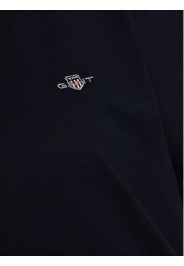 GANT - Gant T-Shirt Shield 4200750 Granatowy Regular Fit. Kolor: niebieski. Materiał: bawełna