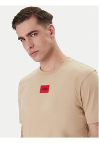 Hugo - HUGO T-Shirt Diragolino212 50447978 Beżowy Regular Fit. Kolor: beżowy. Materiał: bawełna #2