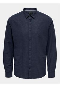 Only & Sons Koszula Caiden 22012321 Granatowy Slim Fit. Kolor: niebieski. Materiał: bawełna #7