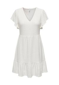 only - ONLY Sukienka codzienna 15289687 Biały Regular Fit. Okazja: na co dzień. Kolor: biały. Materiał: syntetyk. Typ sukienki: proste. Styl: casual #2