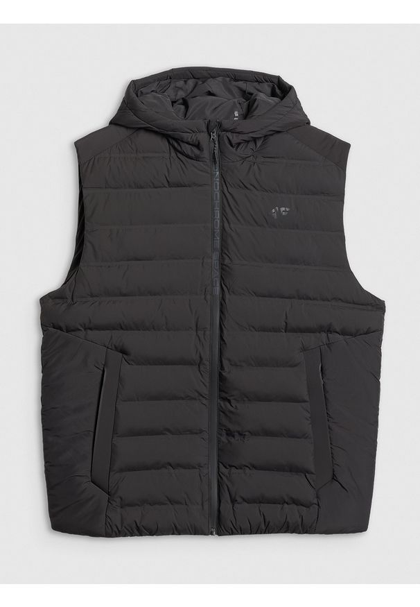 4f - 4F Bezrękawnik z wypełnieniem syntetycznym męski - czarny XL. Kolor: czarny. Materiał: syntetyk. Długość rękawa: bez rękawów