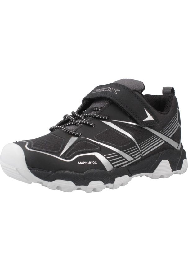 Geox - Kapcie GEOX J MAGNETAR BOY B ABX Czarny. Kolor: czarny. Materiał: syntetyk, tkanina. Sport: turystyka piesza