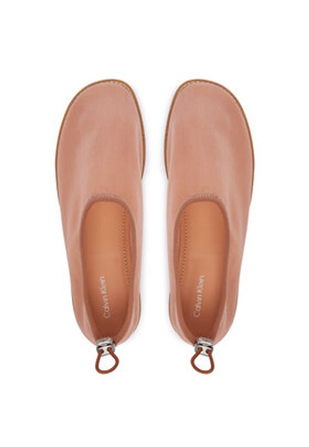 Calvin Klein Baleriny Stretch Ballerina Shoe Spac Mesh HW0HW03041 Koralowy. Kolor: pomarańczowy. Materiał: materiał