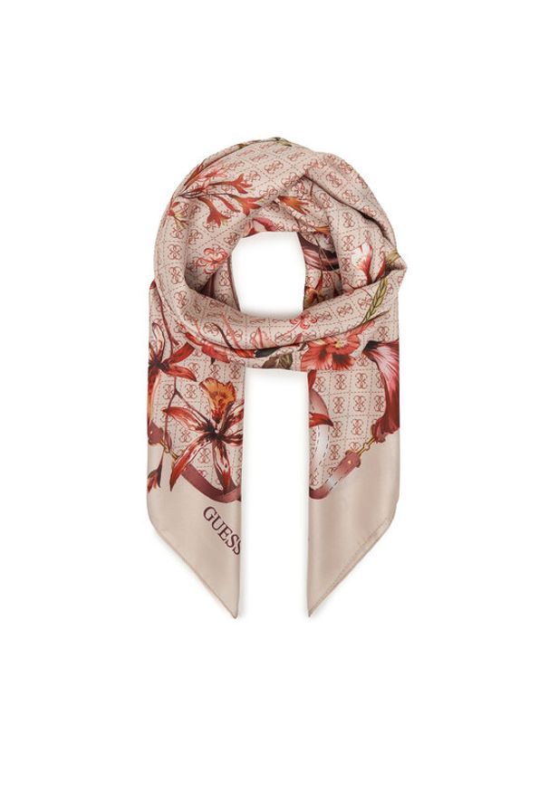 Guess Szalik 181033 Kolorowy. Kolor: beżowy. Materiał: poliester. Wzór: kolorowy