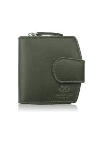 PAOLO PERUZZI - Portfel damski skórzany mała portmonetka RFID Paolo Peruzii AL-24-GB. Kolor: zielony. Materiał: skóra #1