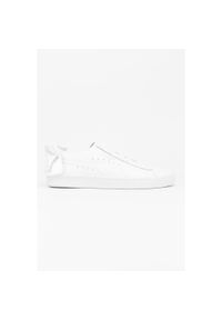 Puma - PUMA Basket Bow Wns ZLN 0298 – Damskie trampki ze skóry, białe. Kolor: biały. Materiał: skóra. Wzór: aplikacja #1