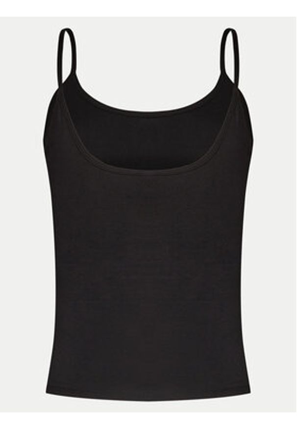 Gina Tricot Top 22470 Czarny Slim Fit. Kolor: czarny. Materiał: bawełna