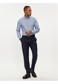 Calvin Klein Koszula K10K112305 Niebieski Slim Fit. Kolor: niebieski. Materiał: bawełna
