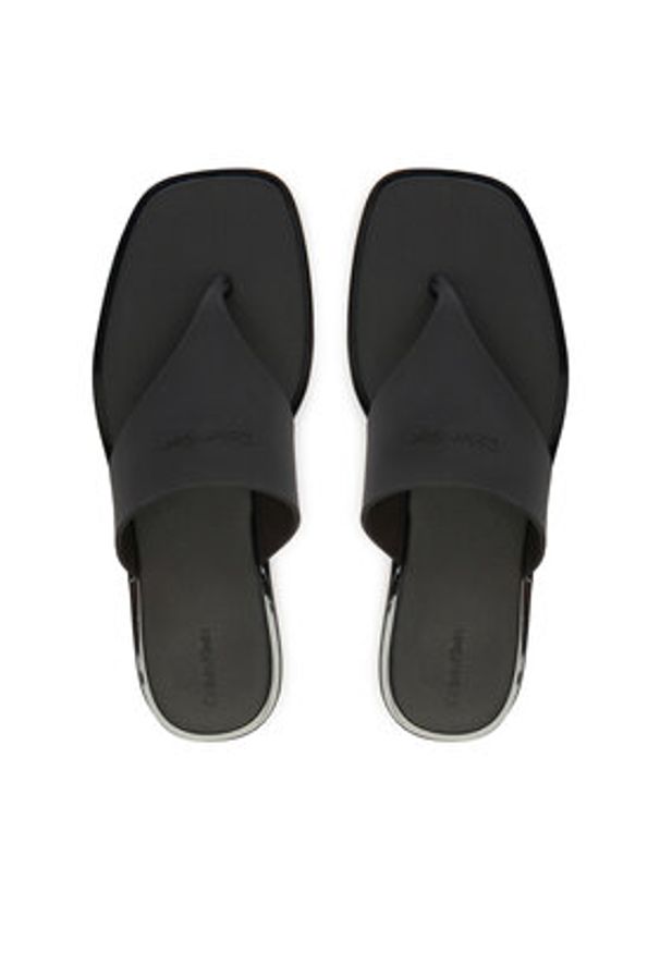 Calvin Klein Japonki Jelly Sandal Thong Mat Tran Tpu HW0HW02964 Czarny. Kolor: czarny. Materiał: syntetyk