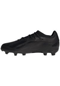 Adidas - Buty piłkarskie adidas X Crazyfast.1 Fg Jr IE6636 czarne. Zapięcie: pasek. Kolor: czarny. Materiał: materiał. Szerokość cholewki: normalna. Wzór: paski. Sport: piłka nożna #6