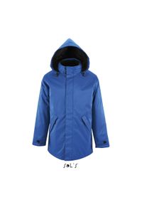 SOL'S - Parka Sol's Robyn. Kolor: niebieski. Materiał: materiał. Sezon: zima #1
