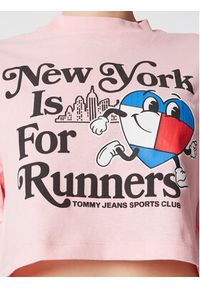 Tommy Jeans T-Shirt Sportees Runners DW0DW14923 Różowy Oversize. Kolor: różowy. Materiał: bawełna #5