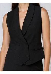 Sinsay - Kamizelka garniturowa dwurzędowa - czarny. Kolor: czarny #1