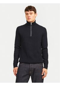 Jack & Jones - Jack&Jones Sweter Perfect 12257773 Czarny Regular Fit. Kolor: czarny. Materiał: bawełna