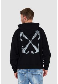 OFF-WHITE Czarna męska bluza, Rozmiar L. Typ kołnierza: kaptur. Kolor: czarny #6