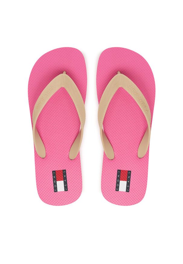 Tommy Jeans Japonki Logo Summer Sandal EN0EN02979 Beżowy. Kolor: beżowy. Materiał: syntetyk