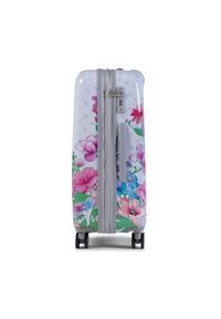 ELLE Walizka średnia Flower Print EL38HA.60.01 Szary. Kolor: szary. Wzór: nadruk #5