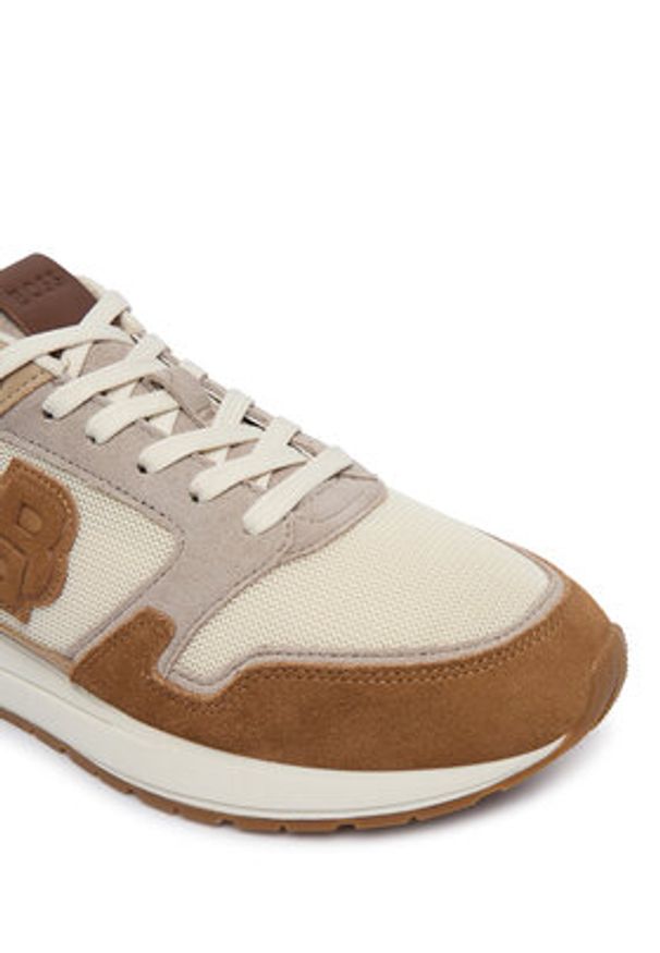 BOSS Sneakersy Vinston 50554612 Beżowy. Kolor: beżowy. Materiał: skóra, zamsz