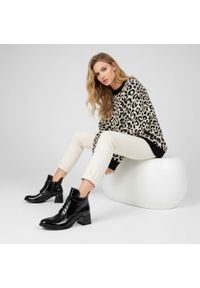 Czarne Botki Armodo Stylowe Obuwie Damskie. Kolor: czarny. Materiał: materiał. Styl: elegancki #7